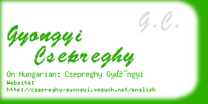 gyongyi csepreghy business card